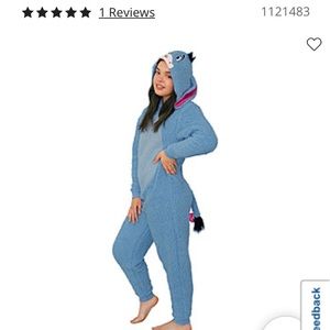 Disney Womens Eeyore Long Sleeve One Piece Pajama/Costume. Size women’s medium